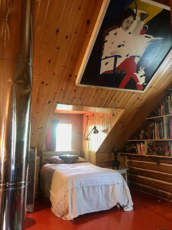 Chalet En Bois Rond Mauricie Saint-Alexis-des-Monts Extérieur photo